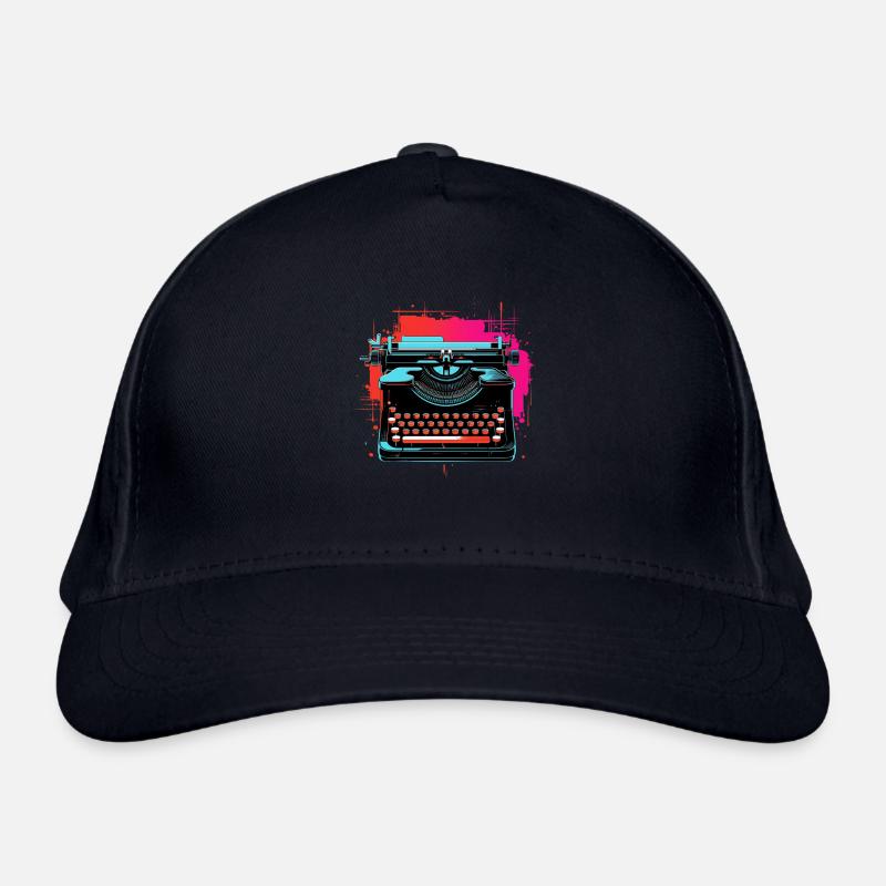 Typewriter Retrowave Organic Baseball Cap