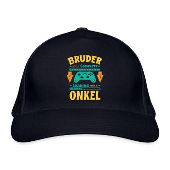 Ich Werde Onkel 2026 Laden Schwangerschaft Geburt - Bio-Baseballkappe - Navy - Vorne