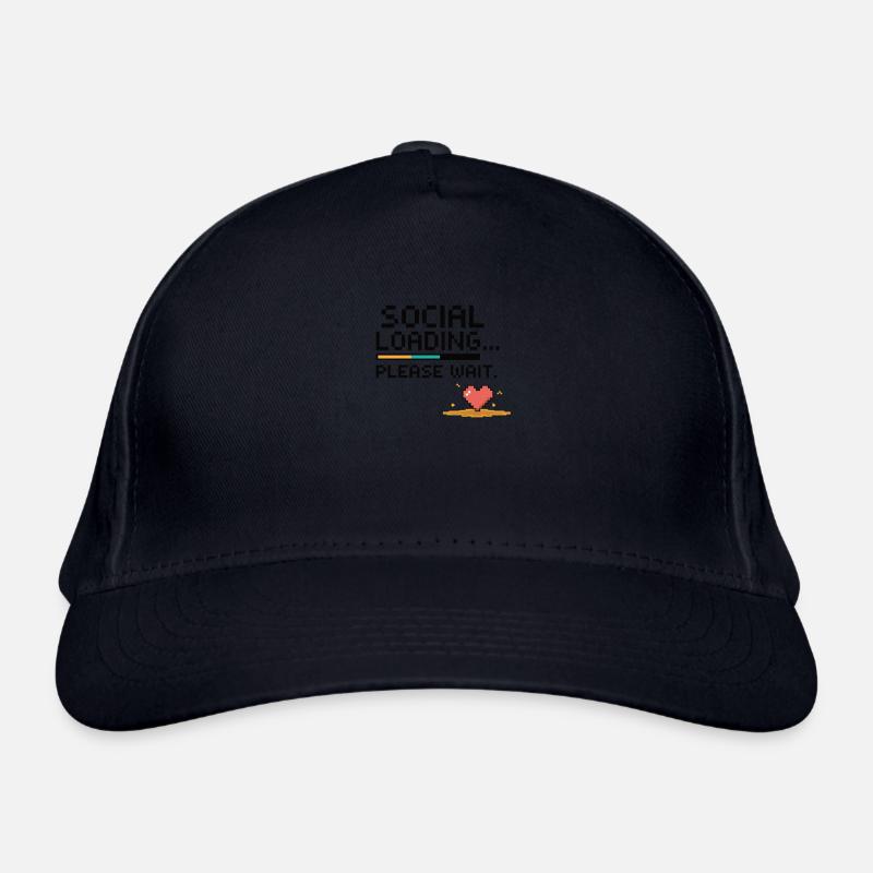 Social Loading... Please Wait – 8Bit Retro Gaming Organic Baseball Cap