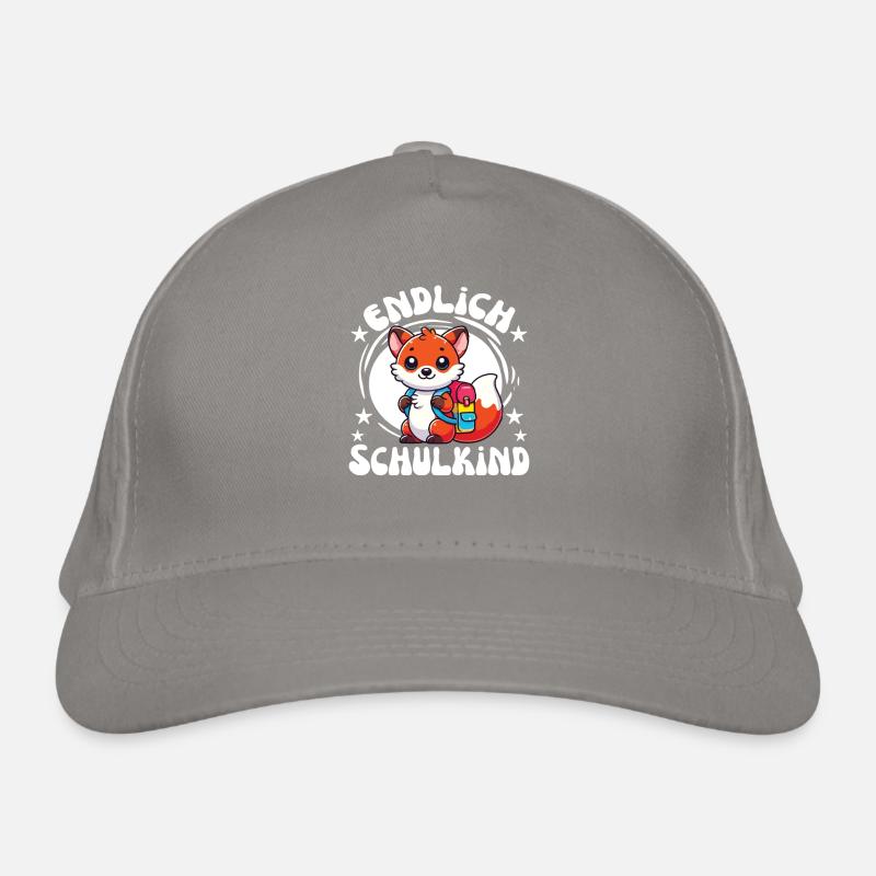 Endlich Schulkind süßer Fuchs zur Einschulung Bio-Baseballkappe