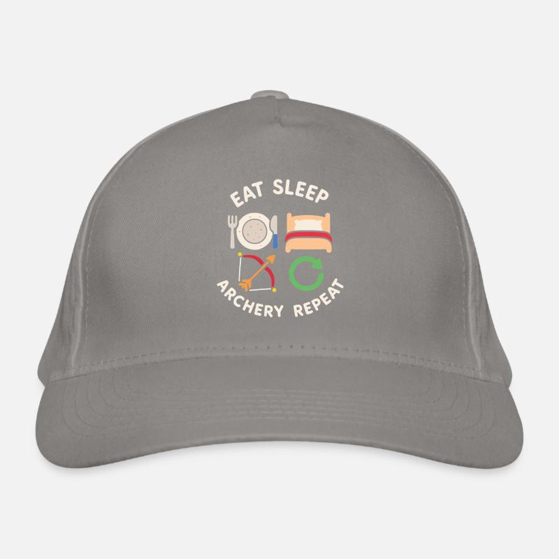 Eat Sleep Archery Repeat Funny Bogenschütze Bogen Bio-Baseballkappe