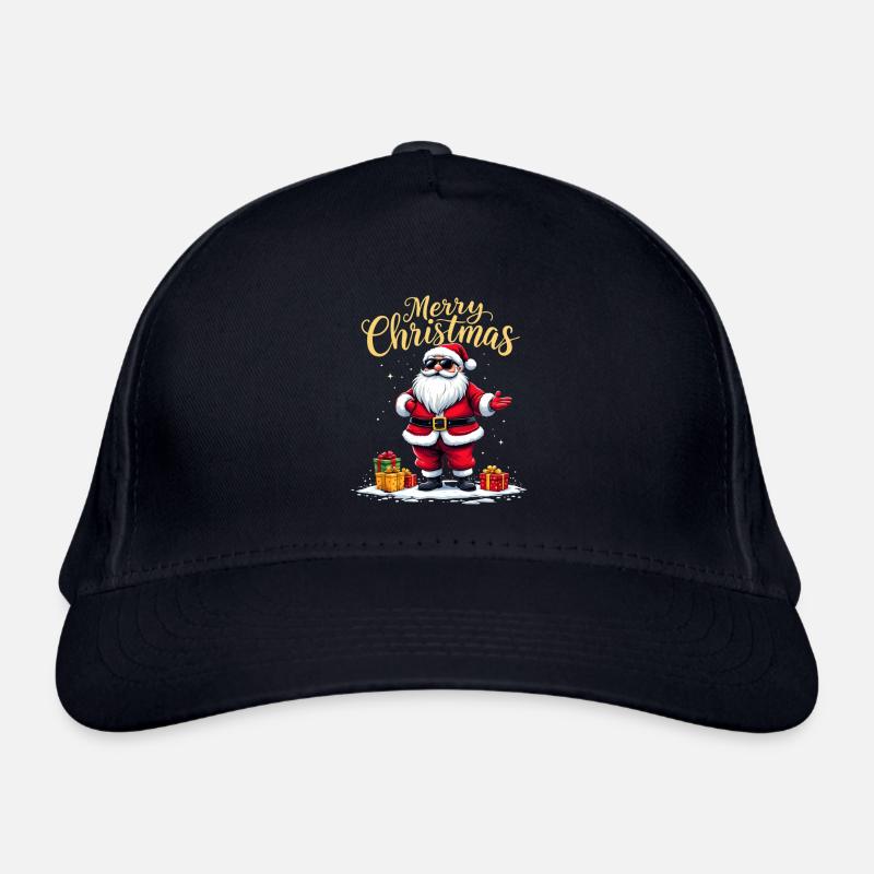Merry Christmas Weihnachtsmann Mit Geschenken Bio-Baseballkappe