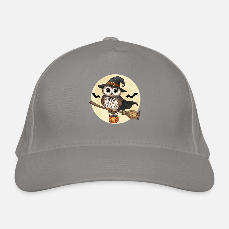 Süße Eule Hexe Halloween Bio-Baseballkappe