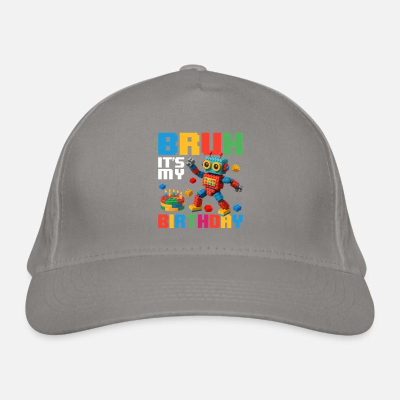 Bruh c’est mon anniversaire Constructeur de briques drôle Casquette classique bio