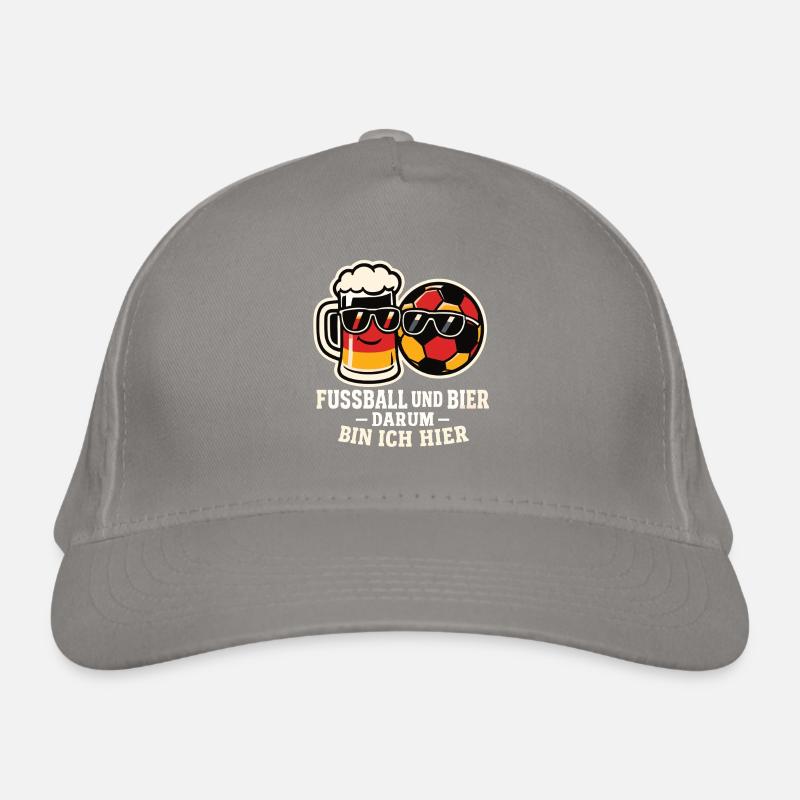 Fußball und Bier Bio-Baseballkappe