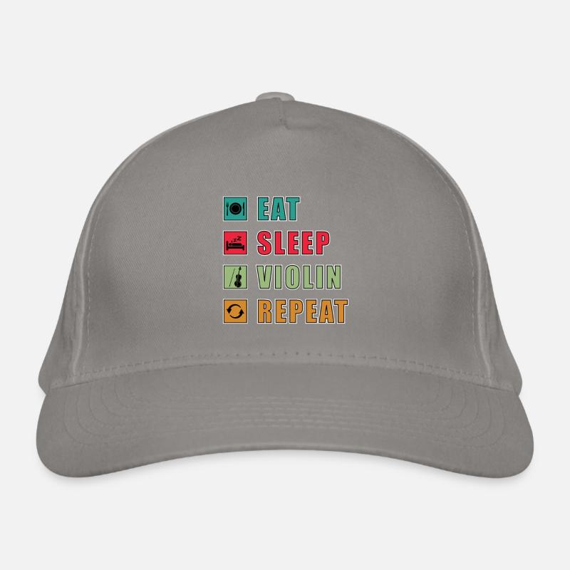 Eat Sleep Violin Repeat Graphic Organic Baseball Cap