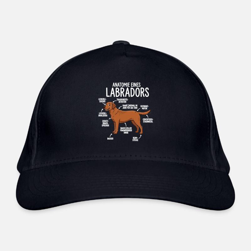 Anatomie eines Labradors – Lustiges Foxred Design - Bio-Baseballkappe - Navy
