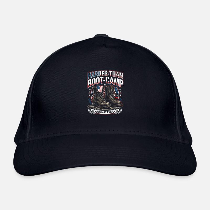 Army Mama I Didn't Raise A Quitter Patch - Bio-Baseballkappe - Navy