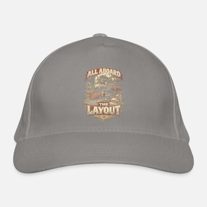 Model Railway Railway All Aboard The Layout Organic Baseball Cap