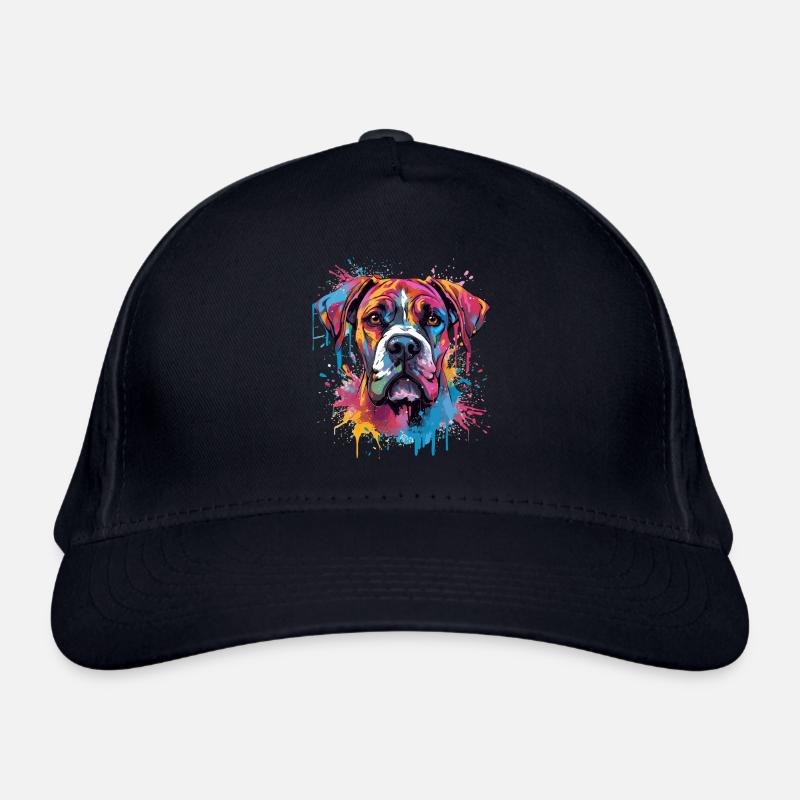Boxer Dog Splash Art Bunt Bio-Baseballkappe