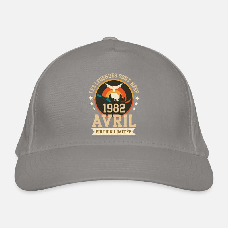 Légende Née Avril 1982 Édition Limitée Casquette classique bio