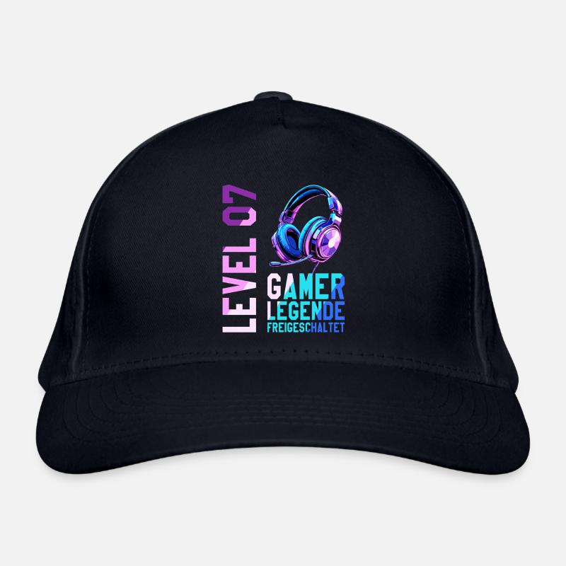 7. Geburtstag Junge Mädchen Gaming Level 7 Jahre Bio-Baseballkappe