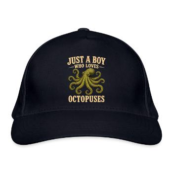 Just A Boy Who Loves Octopuses - Bio-Baseballkappe - Navy - Vorne