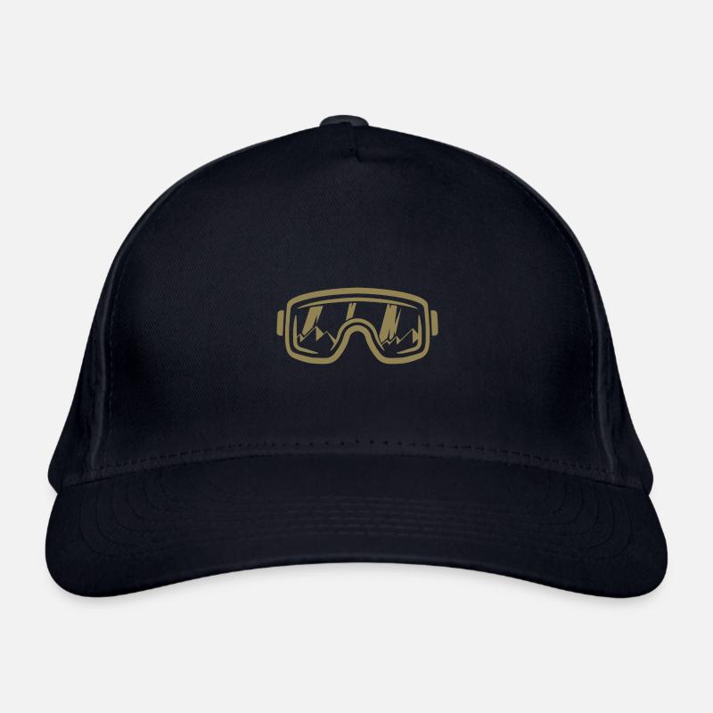 Ski goggles Skier Snowboard Mountains Organic Baseball Cap