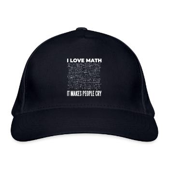 I love Mathematik Mathematiker Rechnen Formeln - Bio-Baseballkappe - Navy - Vorne