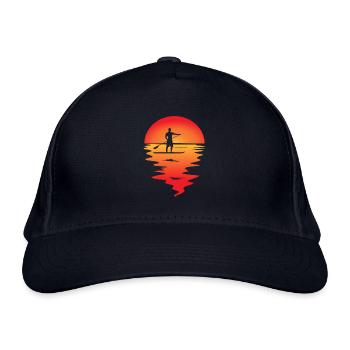 Stand up Paddle Sonnenuntergang Paddleboarding - Bio-Baseballkappe - Navy - Vorne