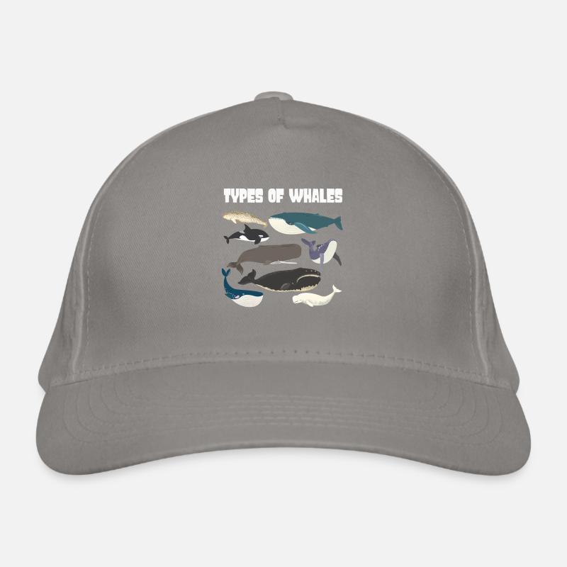 Types de baleines Whale Lovers Whales Espèces de baleines Casquette classique bio