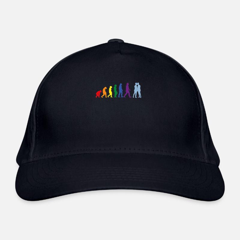 Lgbtq Rainbow Flag Gay Evolution Queer - Organic Baseball Cap - navy