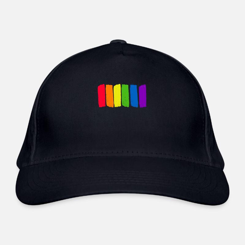 Lgbtq Regenbogenflagge Lesbisch Queer - Bio-Baseballkappe - Navy