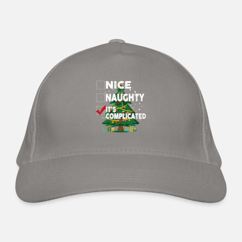 Nice Naughty C’est compliqué Liste de Noël Père Noël Casquette classique bio