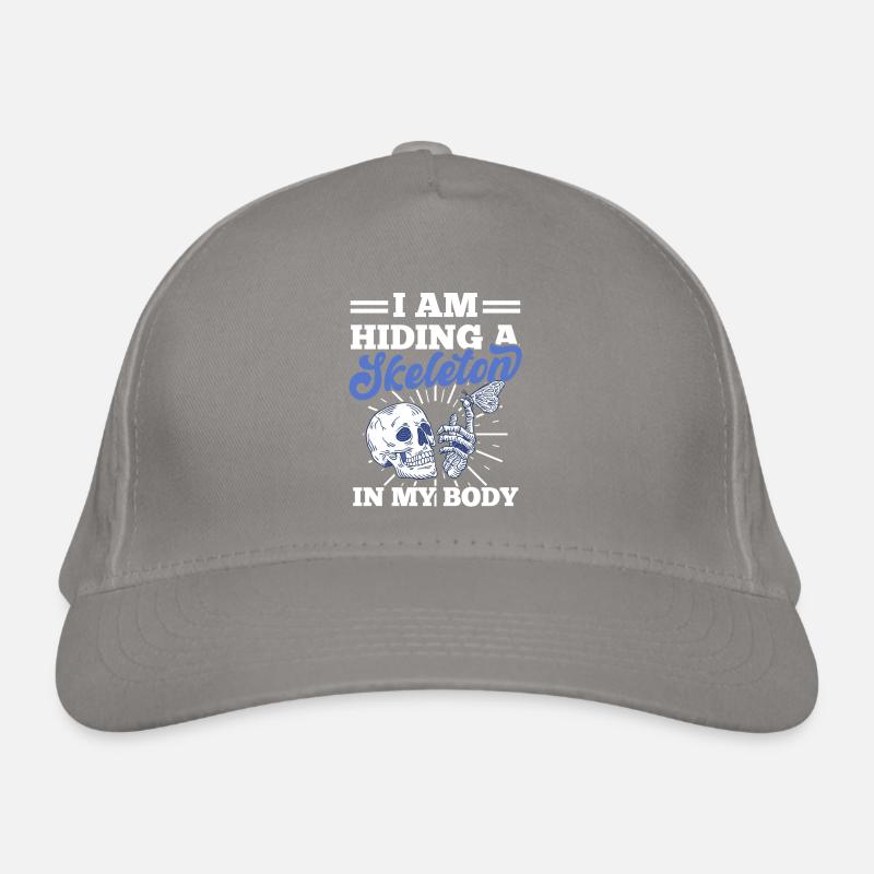 Grufti Skull Skull Skeleton Human Body Organic Baseball Cap