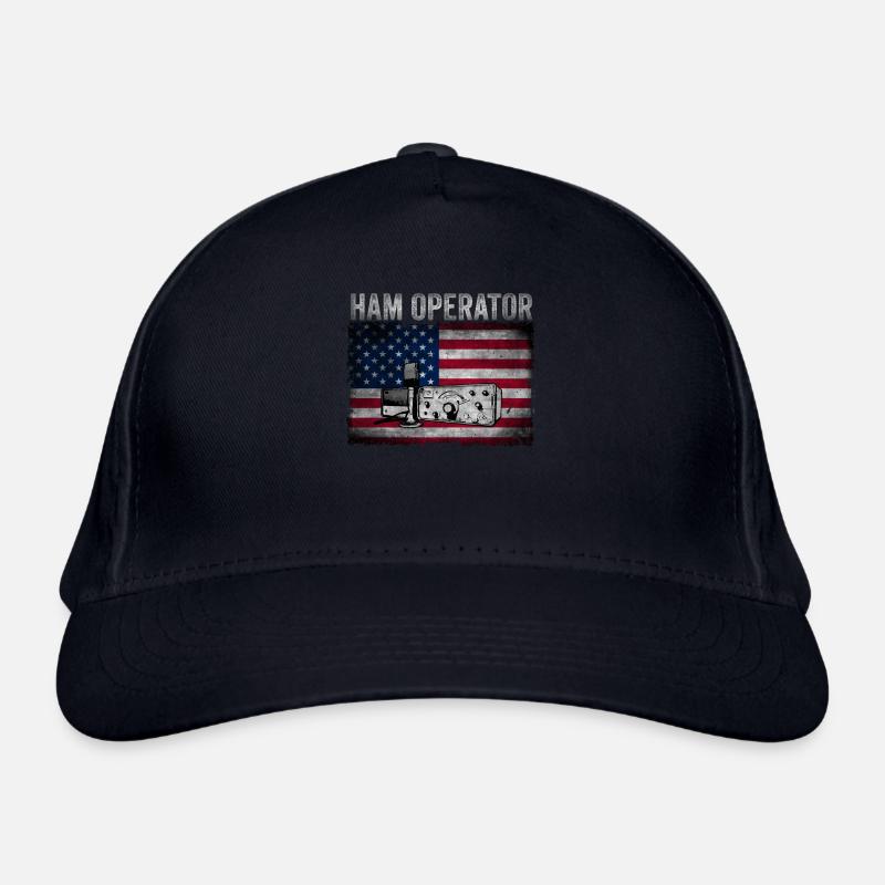 Opérateur de jambon Drapeau américain Casquette classique bio