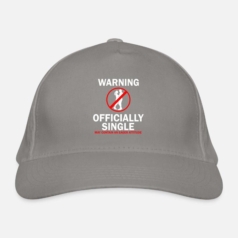 Warning Officially Single Eager Attitude Organic Baseball Cap