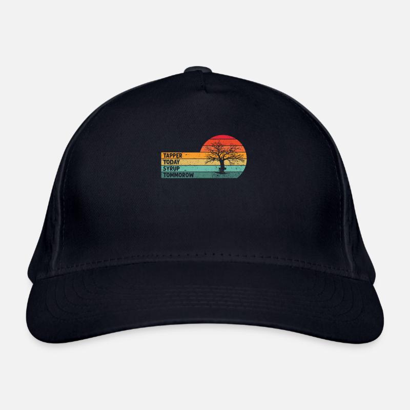 Maple Tree Essence Men Women Funny - Organic Baseball Cap - navy