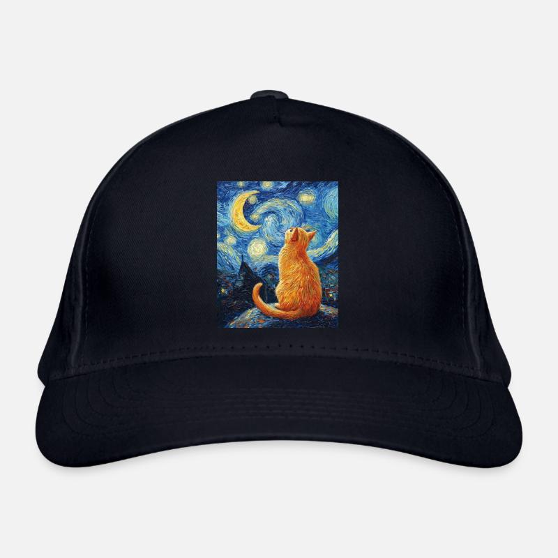 Chat à la Van Gogh Casquette classique bio