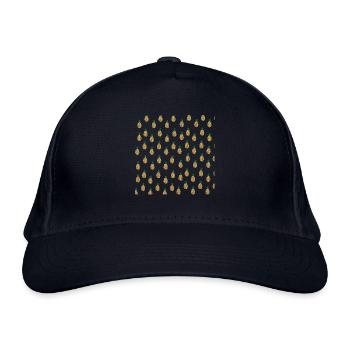Pineapples Pattern, Tropical Fruit Lover Gift - Organic Baseball Cap - navy - Front