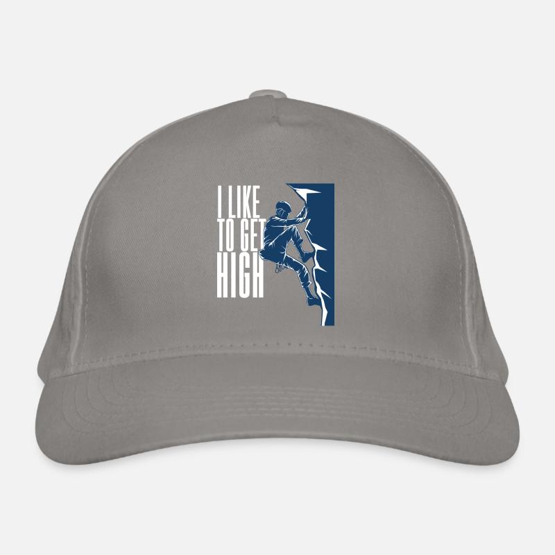 Climbing Mens I Like To Get High Organic Baseball Cap