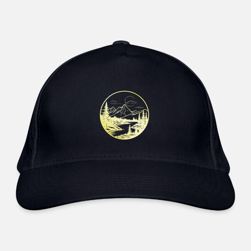 Berge Gold - Bio-Baseballkappe - Navy