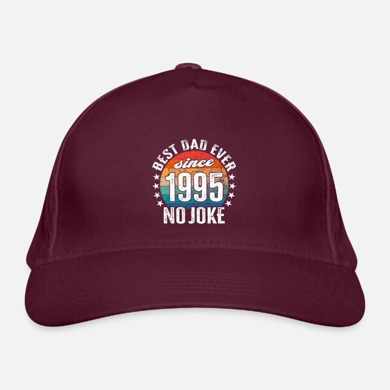 Bester Papa der Welt seit 1995 No Joke Bio-Baseballkappe