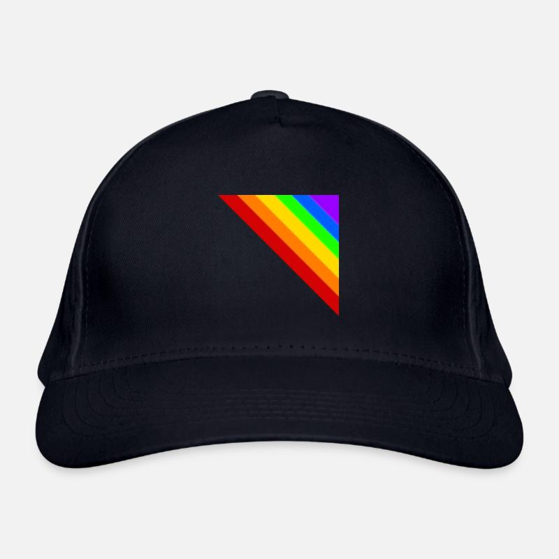 Ecke bunt Regenbogen Geschenkidee Bio-Baseballkappe