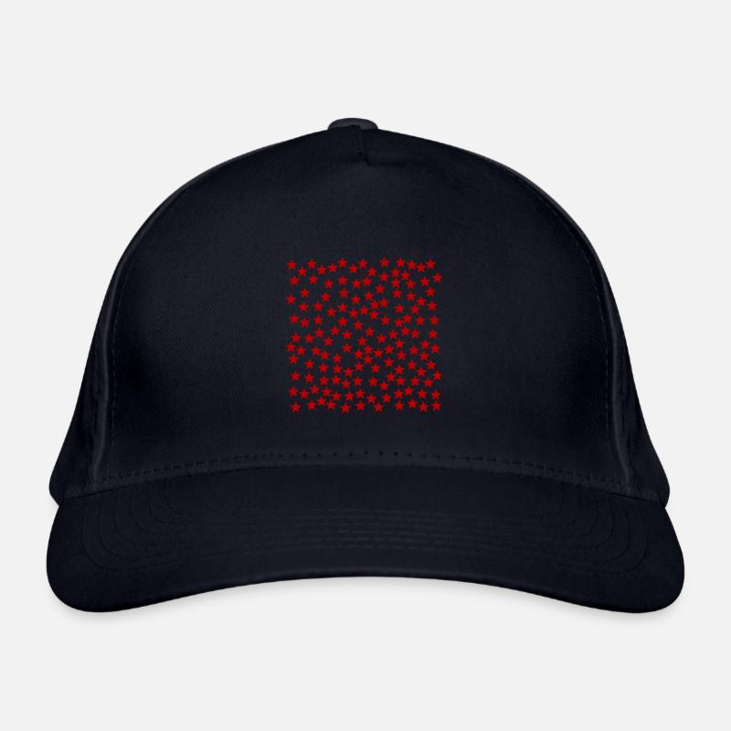 Sterne rot Geschenkidee Bio-Baseballkappe