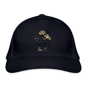 abeille heureuse - illustration - Casquette classique bio - marine - Devant