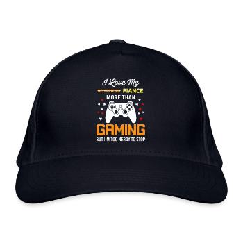 Ich liebe meinen nicht Freund, sondern Verlobter - Bio-Baseballkappe - Navy - Vorne