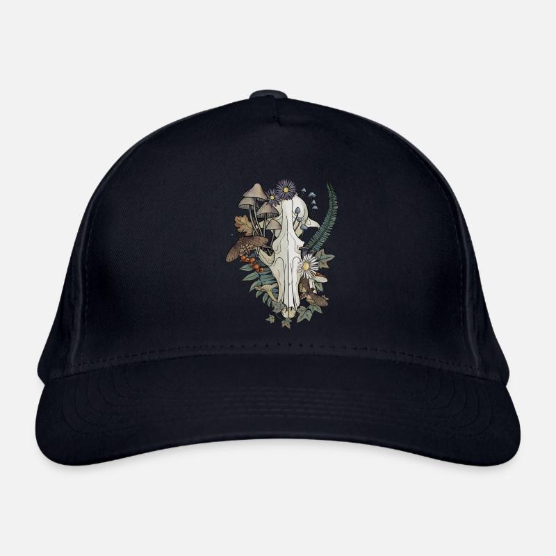 Autumnal Fox Skul Organic Baseball Cap