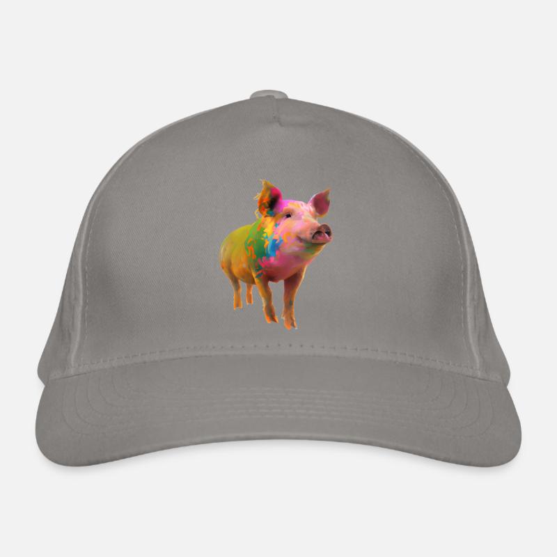 Cochon coloré Casquette classique bio