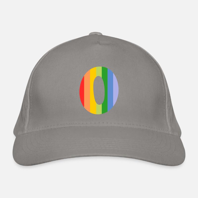 Buchstabe oder Regenbogen Bio-Baseballkappe