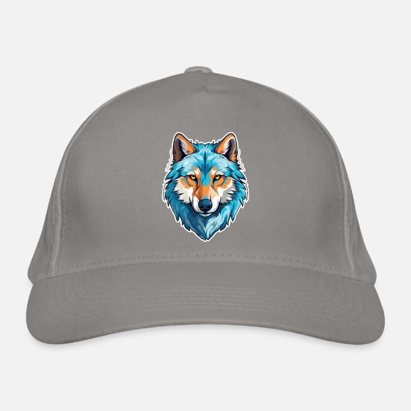 Wolf costume blue wolf head werewolf and Organic Baseball Cap