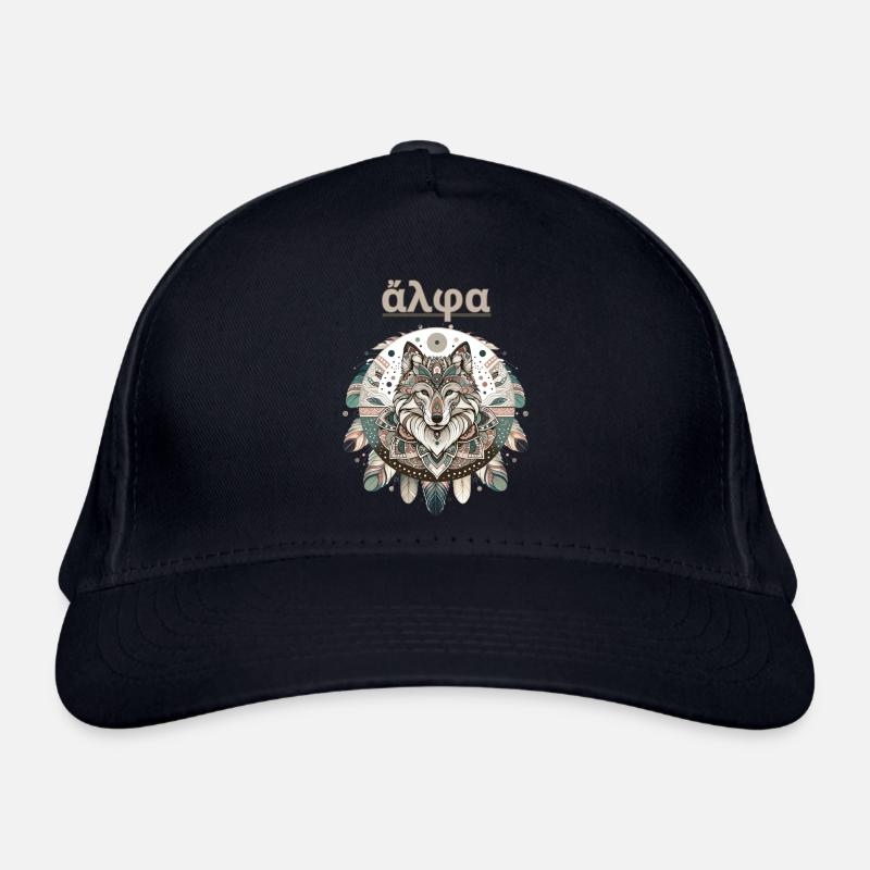 Alpha Wolve - Boho Mandala Design Bio-Baseballkappe