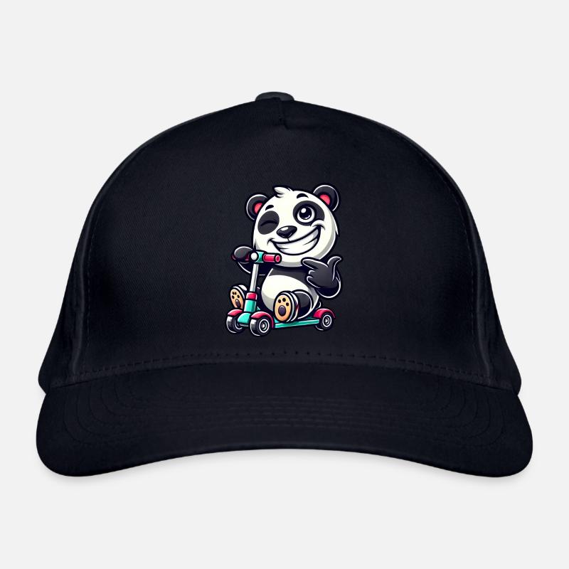 Panda Roller Scooter Cartoon Cool Bio-Baseballkappe