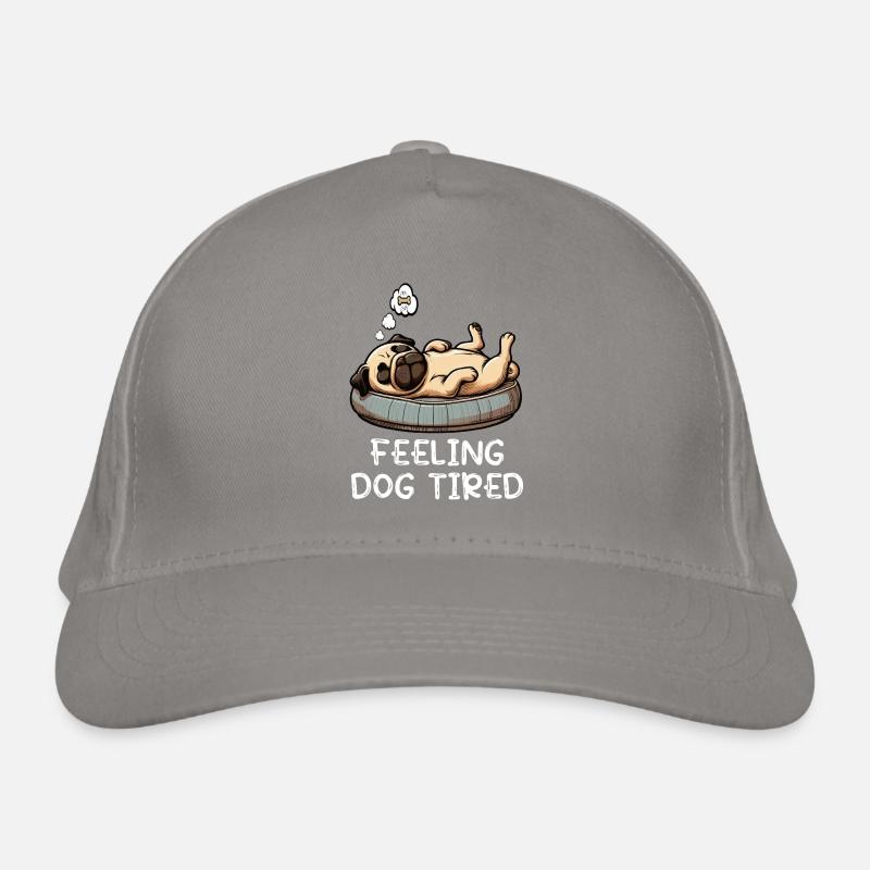 Feeling Dog Tired Mops Möpse Mopsbesitzer Mopshund Bio-Baseballkappe