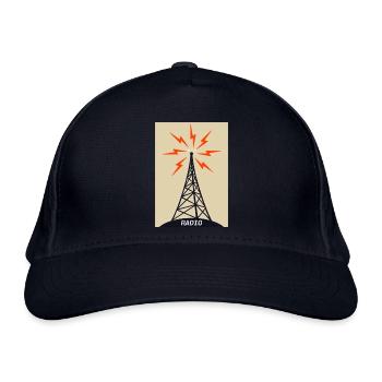 Radioturm auf Sendung - Bio-Baseballkappe - Navy - Vorne
