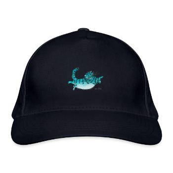 blue Fluffy - Organic Baseball Cap - navy - Front