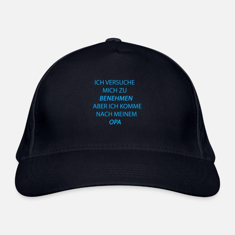 benehmen opa hellblau Bio-Baseballkappe