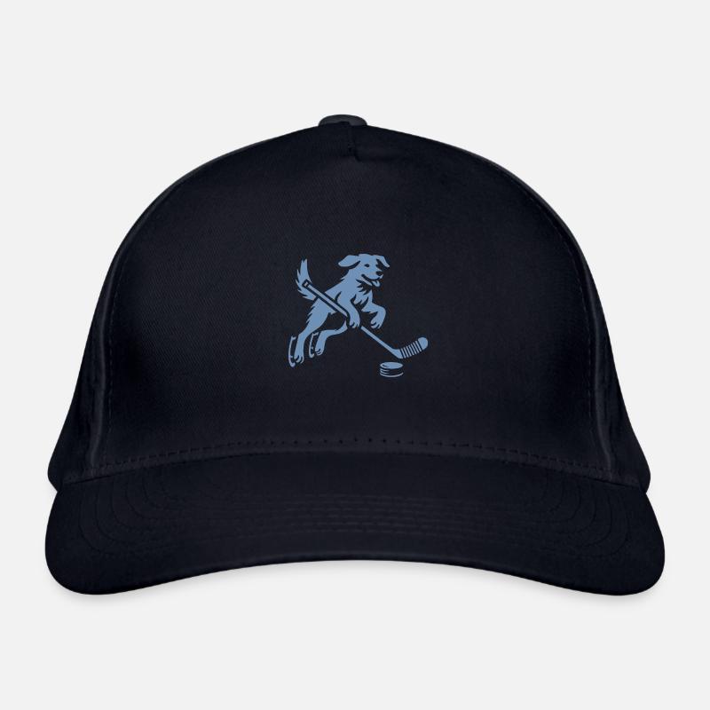 Hunde Labrador Eishockeyspieler Silhouette Bio-Baseballkappe