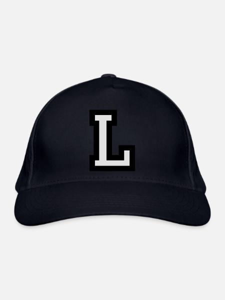 Buchstabe L - Bio-Baseballkappe - Navy
