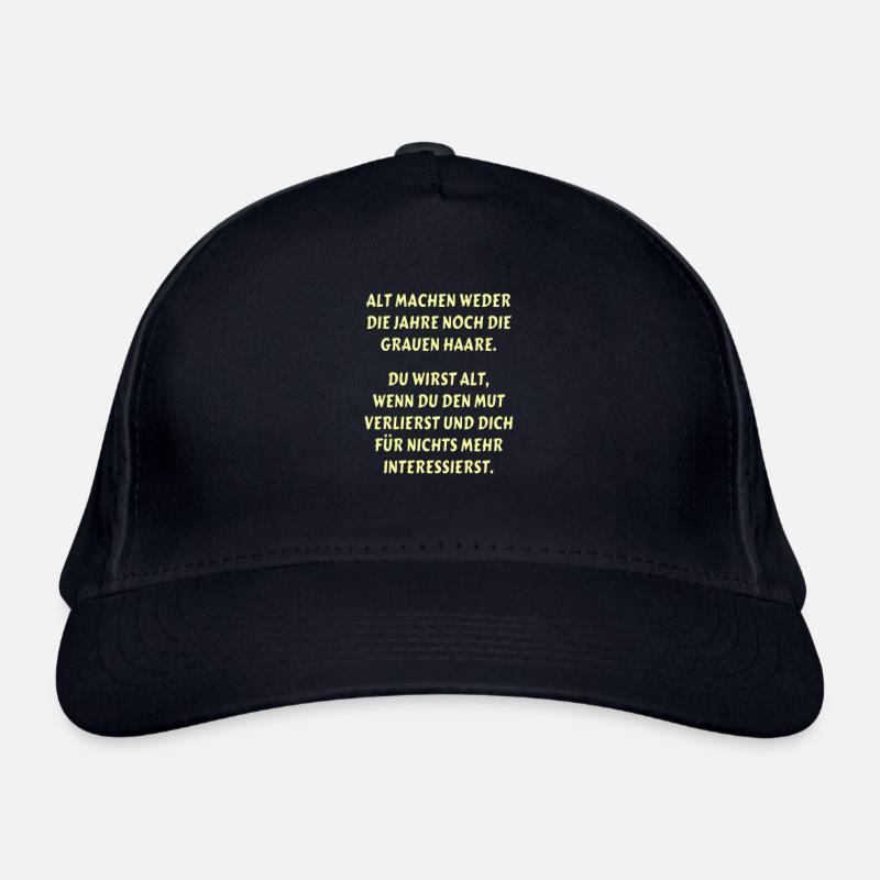 Spruch Alter Bio-Baseballkappe